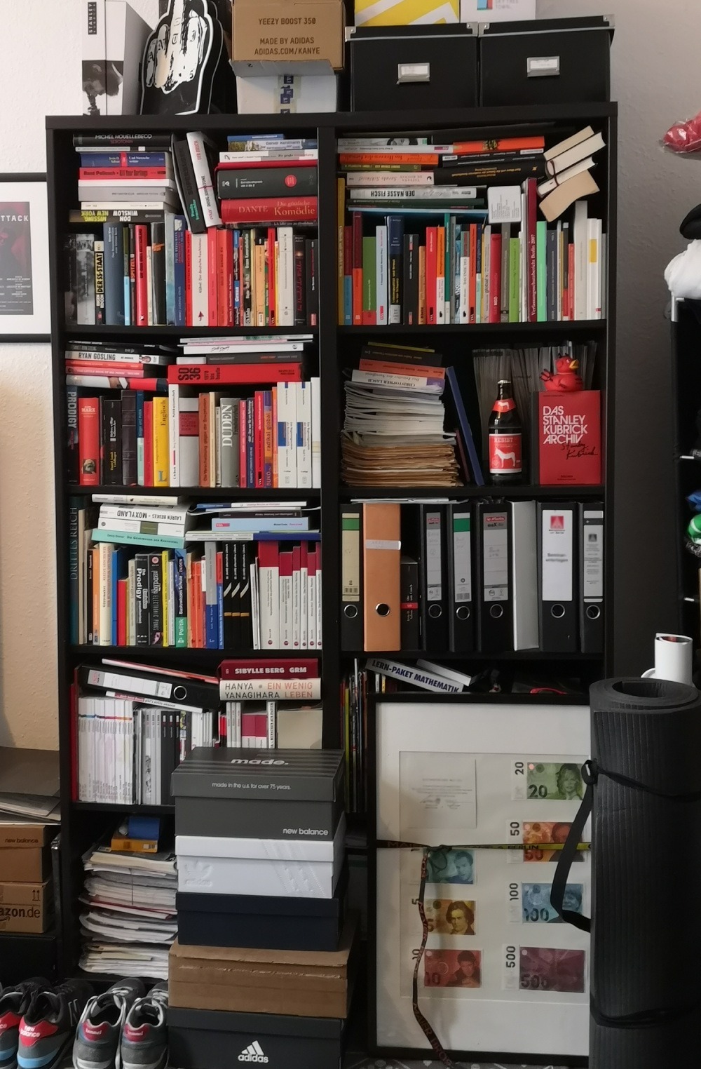 CK Professional Organizing Berlin Black Book Shelf Declutter Before