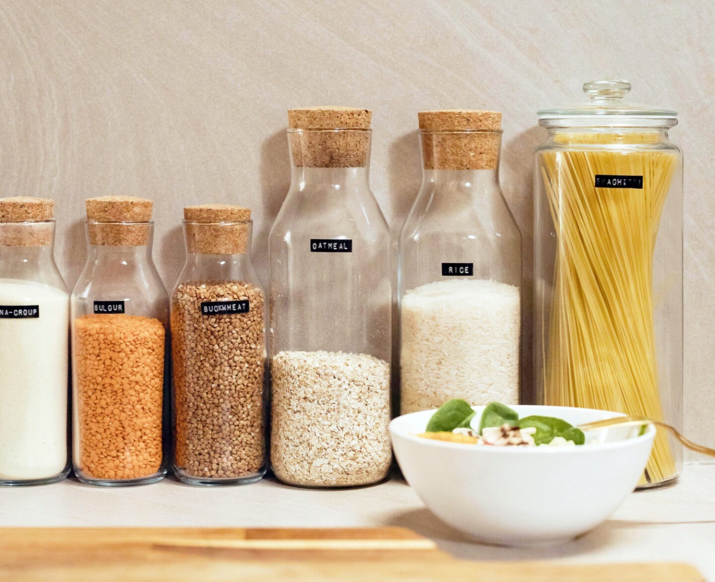 Glass Storage Container for Rice, Pasta, Lentils, Oatmeal